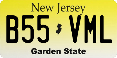 NJ license plate B55VML