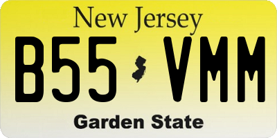 NJ license plate B55VMM