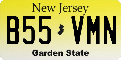 NJ license plate B55VMN