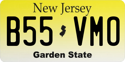 NJ license plate B55VMO