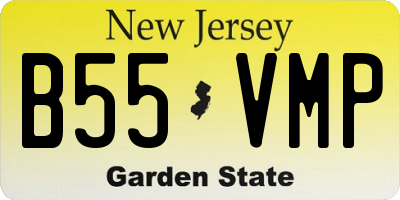 NJ license plate B55VMP