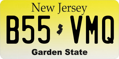 NJ license plate B55VMQ