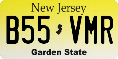 NJ license plate B55VMR