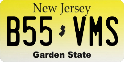 NJ license plate B55VMS