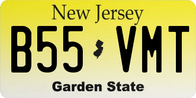 NJ license plate B55VMT