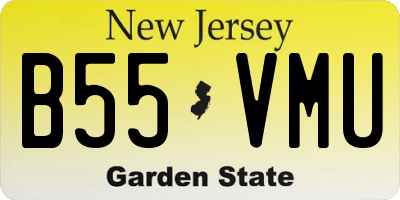 NJ license plate B55VMU
