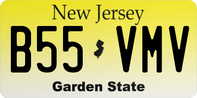 NJ license plate B55VMV