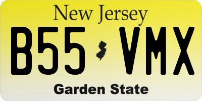 NJ license plate B55VMX