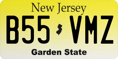 NJ license plate B55VMZ