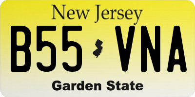 NJ license plate B55VNA
