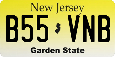 NJ license plate B55VNB