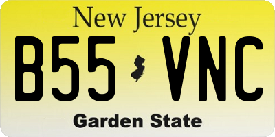 NJ license plate B55VNC