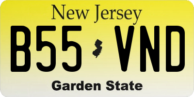 NJ license plate B55VND