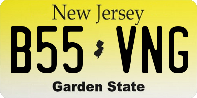 NJ license plate B55VNG