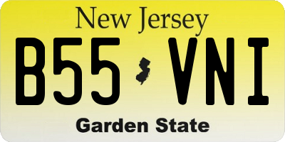 NJ license plate B55VNI