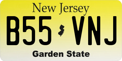 NJ license plate B55VNJ