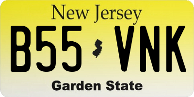 NJ license plate B55VNK