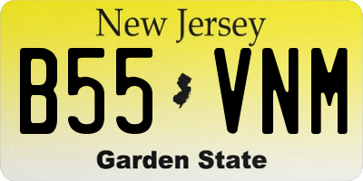NJ license plate B55VNM