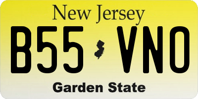NJ license plate B55VNO