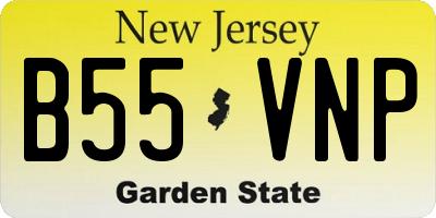 NJ license plate B55VNP
