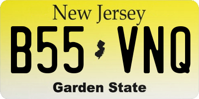 NJ license plate B55VNQ