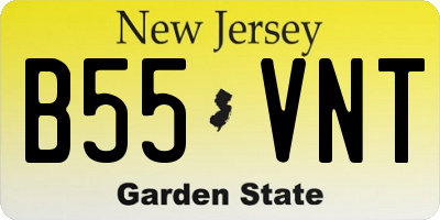 NJ license plate B55VNT