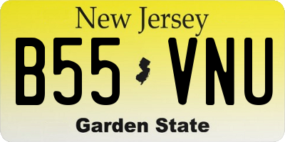 NJ license plate B55VNU