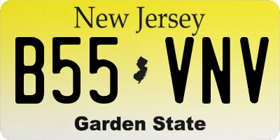 NJ license plate B55VNV
