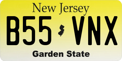 NJ license plate B55VNX