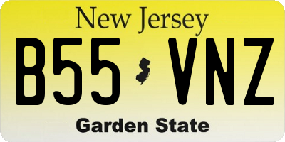 NJ license plate B55VNZ