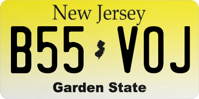 NJ license plate B55VOJ