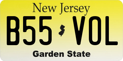 NJ license plate B55VOL