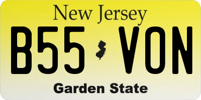 NJ license plate B55VON