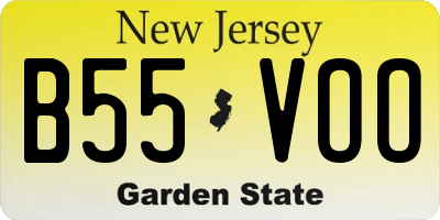 NJ license plate B55VOO