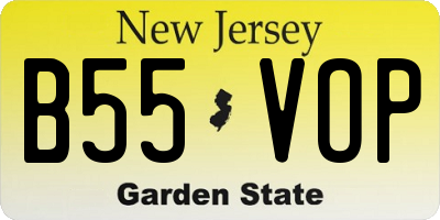 NJ license plate B55VOP