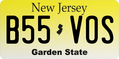 NJ license plate B55VOS