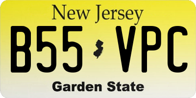 NJ license plate B55VPC