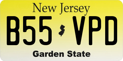 NJ license plate B55VPD