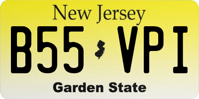 NJ license plate B55VPI