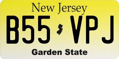 NJ license plate B55VPJ