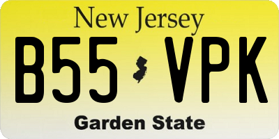NJ license plate B55VPK