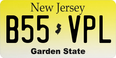 NJ license plate B55VPL