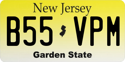 NJ license plate B55VPM