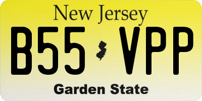 NJ license plate B55VPP