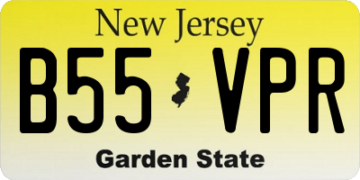 NJ license plate B55VPR