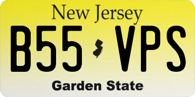 NJ license plate B55VPS