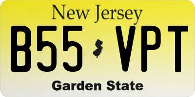 NJ license plate B55VPT