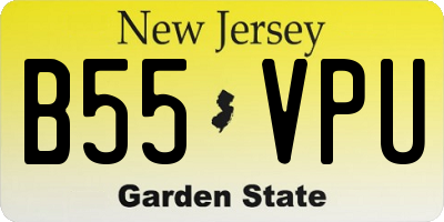 NJ license plate B55VPU