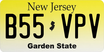 NJ license plate B55VPV