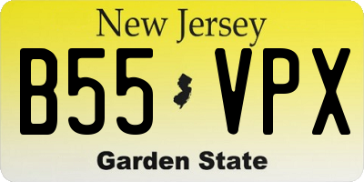 NJ license plate B55VPX
